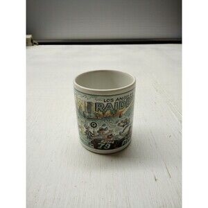 Vintage Los Angeles Raiders NFL Cartoon Mug. Made In USA By Custom Edge.